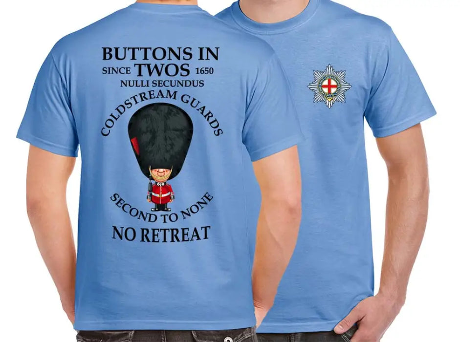 COLDSTREAM GUARDS BUTTONS IN TWO'S DOUBLE PRINT T-Shirt