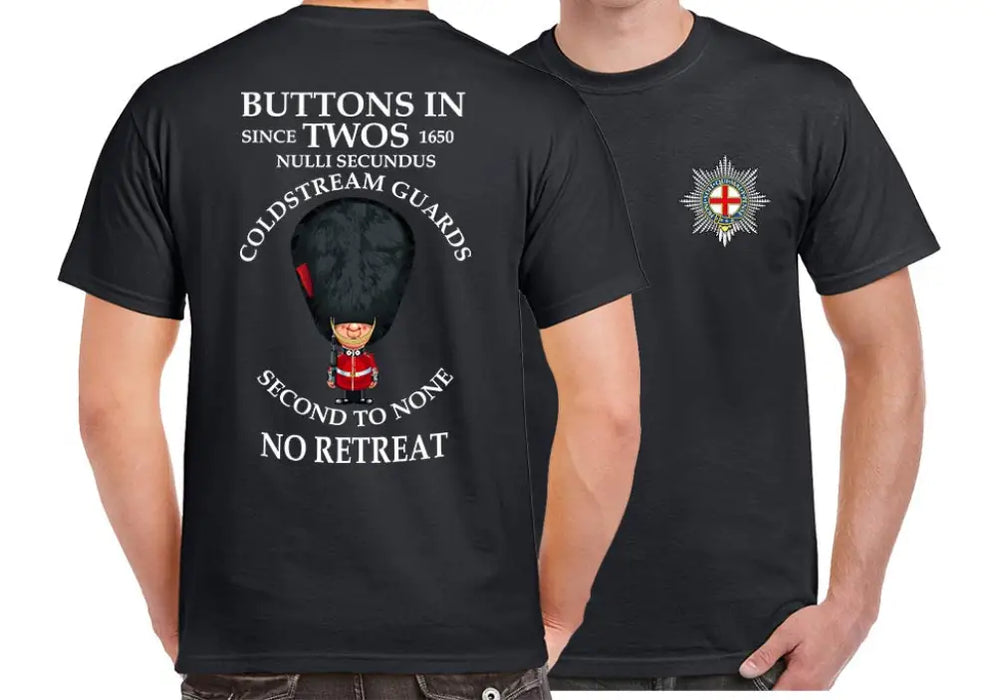 COLDSTREAM GUARDS BUTTONS IN TWO'S DOUBLE PRINT T-Shirt