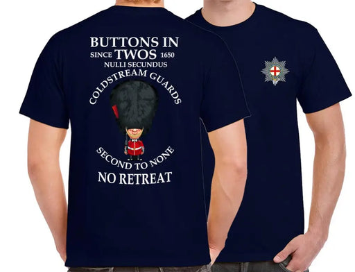 COLDSTREAM GUARDS BUTTONS IN TWO'S DOUBLE PRINT T-Shirt