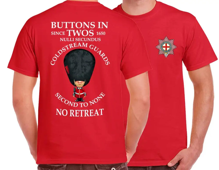 COLDSTREAM GUARDS BUTTONS IN TWO'S DOUBLE PRINT T-Shirt