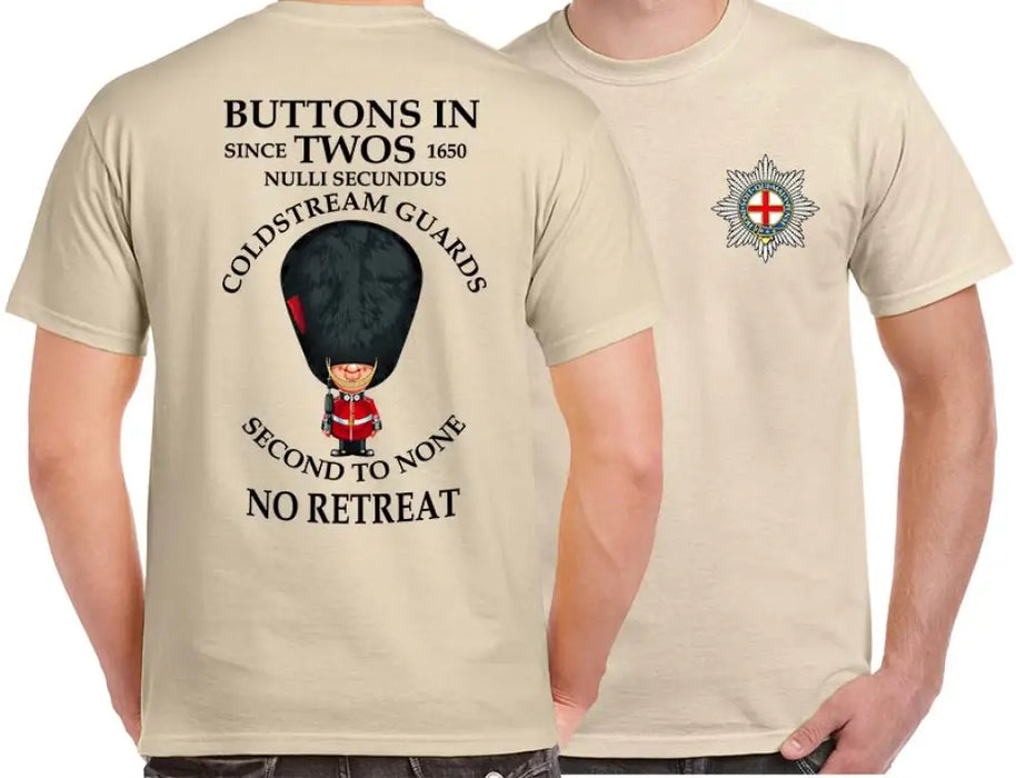 COLDSTREAM GUARDS BUTTONS IN TWO'S DOUBLE PRINT T-Shirt