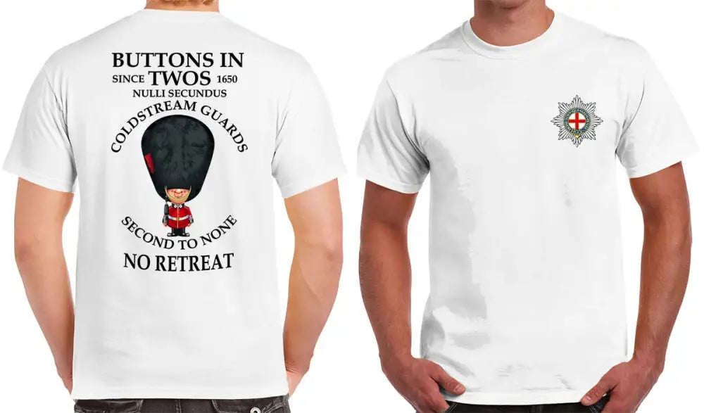 COLDSTREAM GUARDS BUTTONS IN TWO'S DOUBLE PRINT T-Shirt