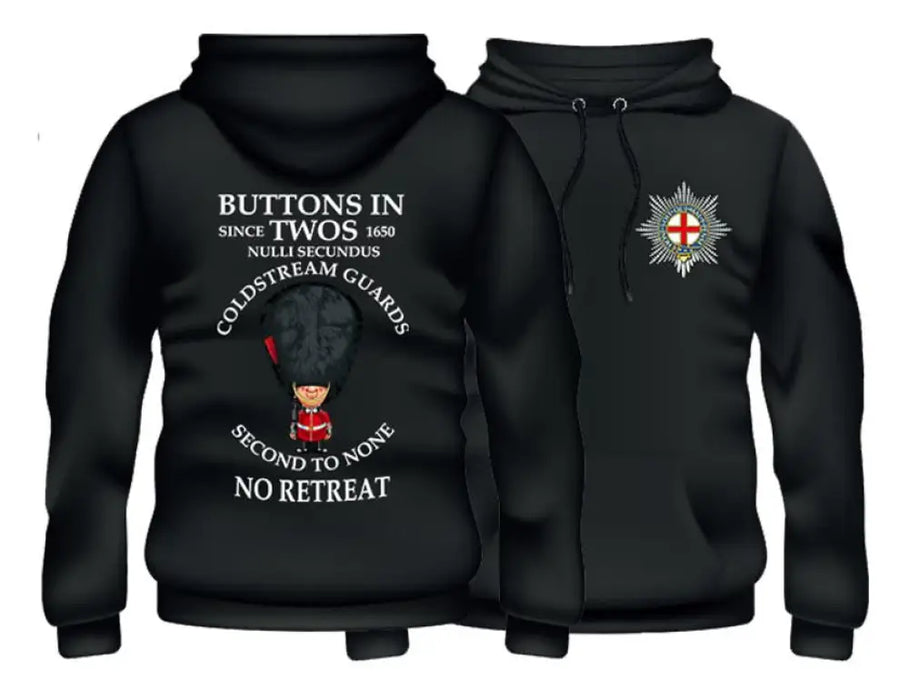COLDSTREAM GUARDS Buttons In One's Double Side Printed Hoodie