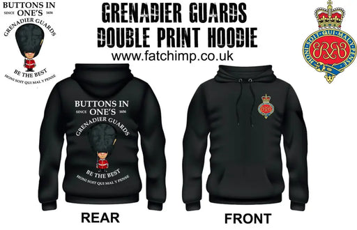 GRENADIER GUARDS Buttons In One's Double Side Printed Hoodie
