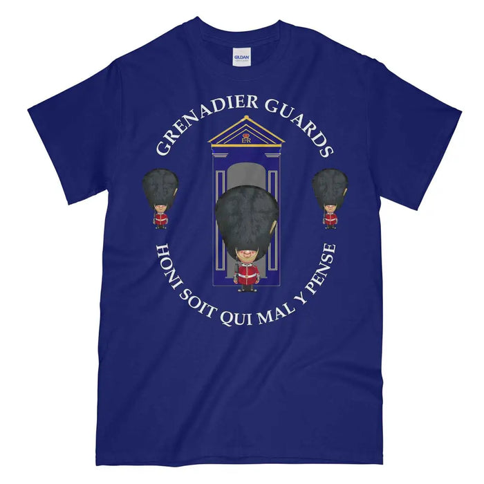 Grenadier Guards On Sentry Military Printed T-Shirt Small - 34/36’ / Navy Blue