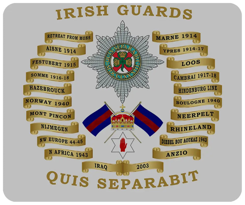 Irish Guards Battle Honours 4 Pack of Placemats