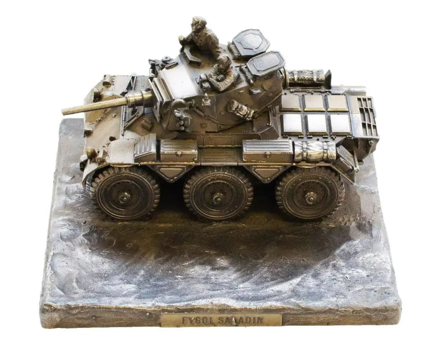 Military Statue - Saladin FV601 Armoured Car Cold Cast Bronze Military Statue