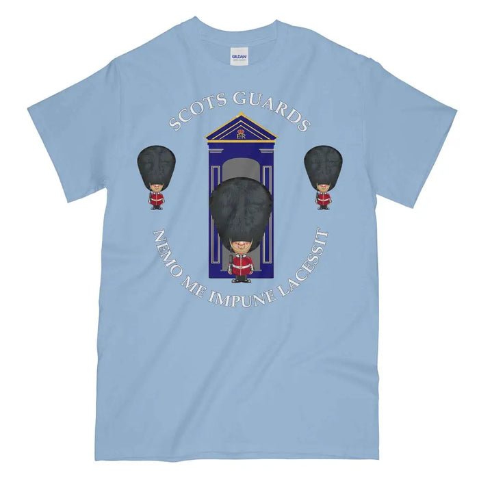 Scots Guards On Sentry Military Printed T-Shirt Small - 34/36’ / Carolina Blue