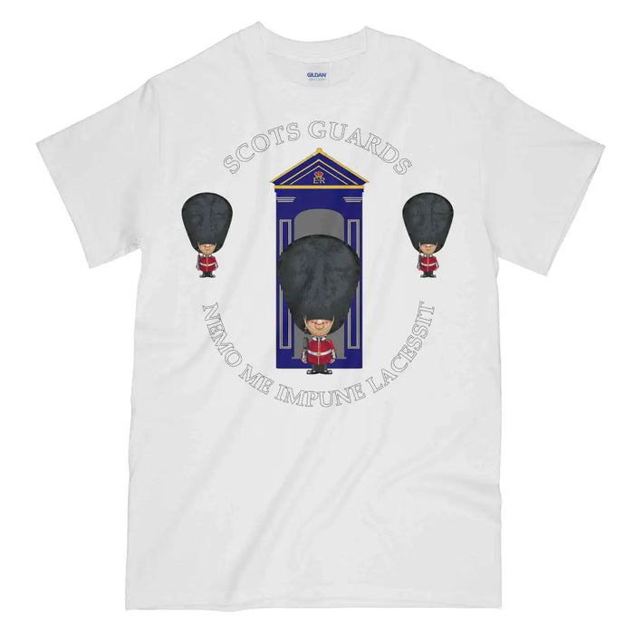 Scots Guards On Sentry Military Printed T-Shirt Small - 34/36’ / White