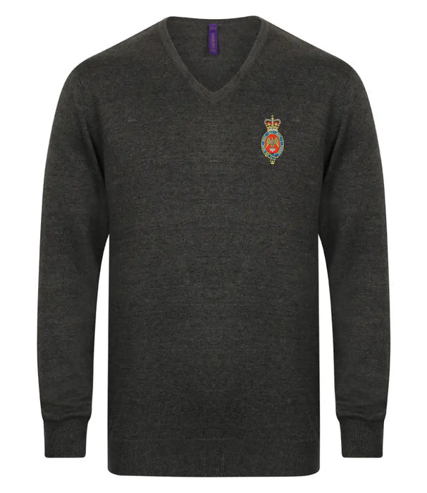 V Neck Sweater - The Blues And Royals Lightweight V Neck Sweater