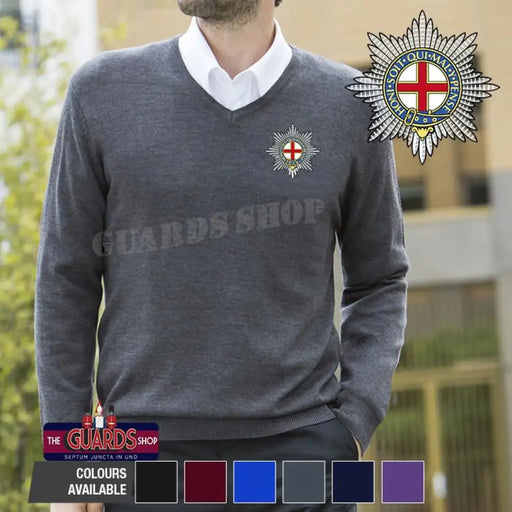 V Neck Sweater - The Coldstream Guards Lightweight V Neck Sweater
