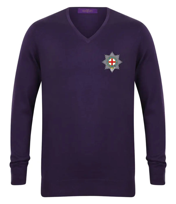 V Neck Sweater - The Coldstream Guards Lightweight V Neck Sweater