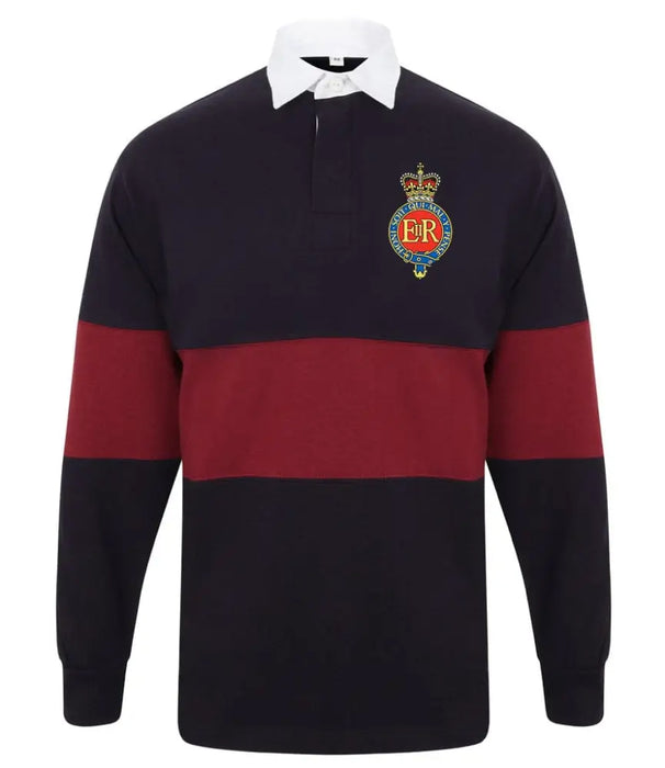 The Household Cavalry Panelled BRB Rugby Shirt Small - 36/38 Inch Chest / Blue-Burgundy-Blue Rugby Shirt