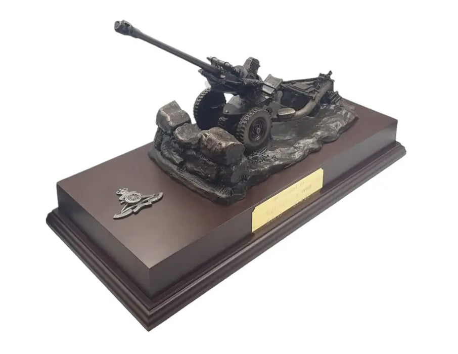 105 Light Gun Cold Cast Bronze Statue