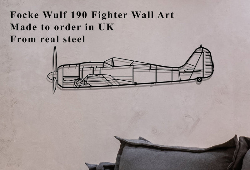 Focke Wulf 190 Fighter Plane Metal Wall Art