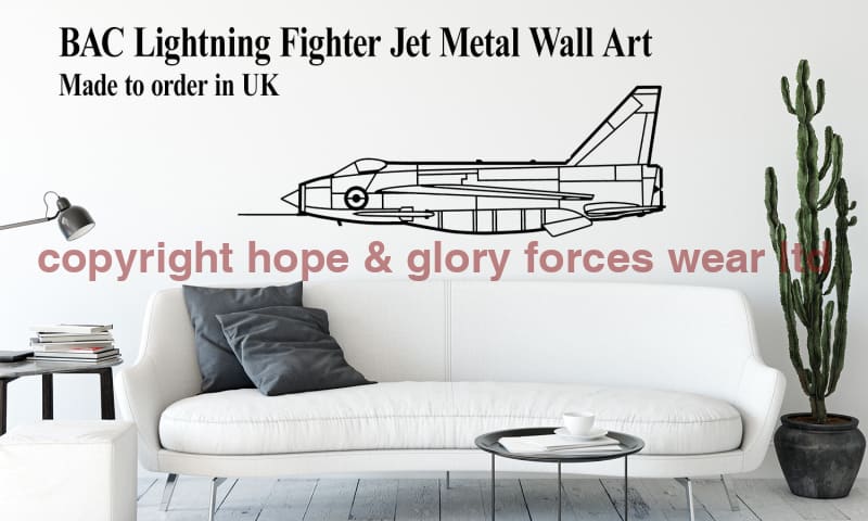 BAC Lighting Fighter Jet Metal Wall Art