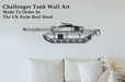 Challenger Tank Metal Wall Art
