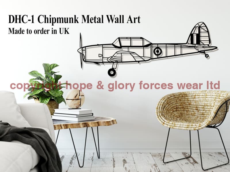 DHC-1 Chipmunk Metal Wall Art