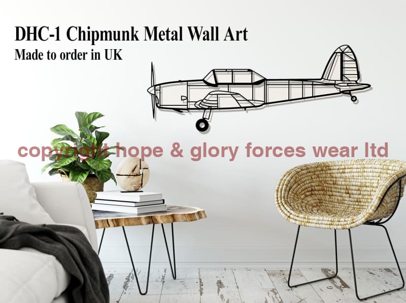 DHC-1 Chipmunk Metal Wall Art