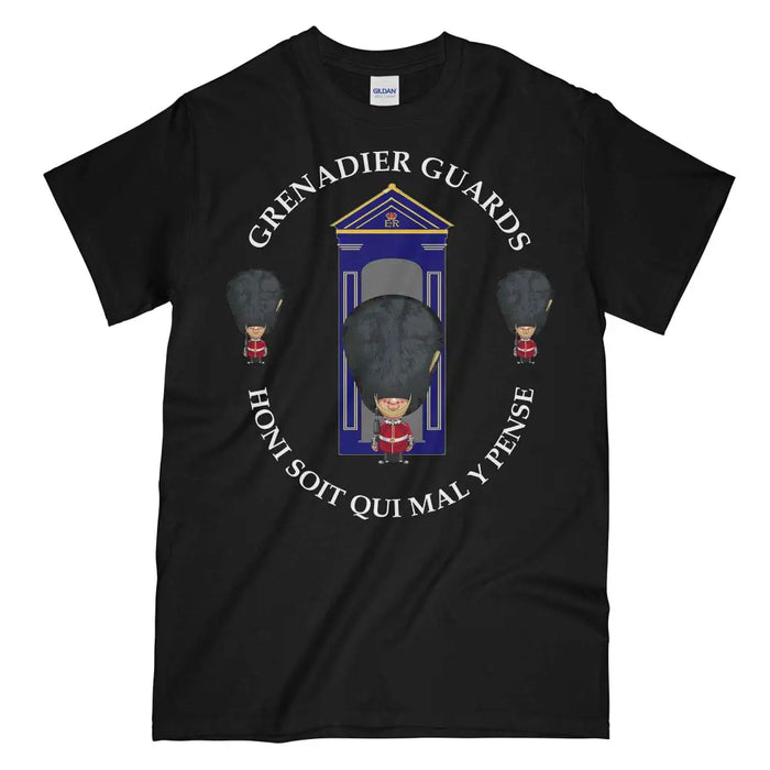 Grenadier Guards On Sentry Military Printed T-Shirt Small - 34/36’ / Black