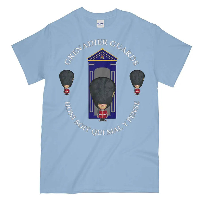 Grenadier Guards On Sentry Military Printed T-Shirt Small - 34/36’ / Carolina Blue