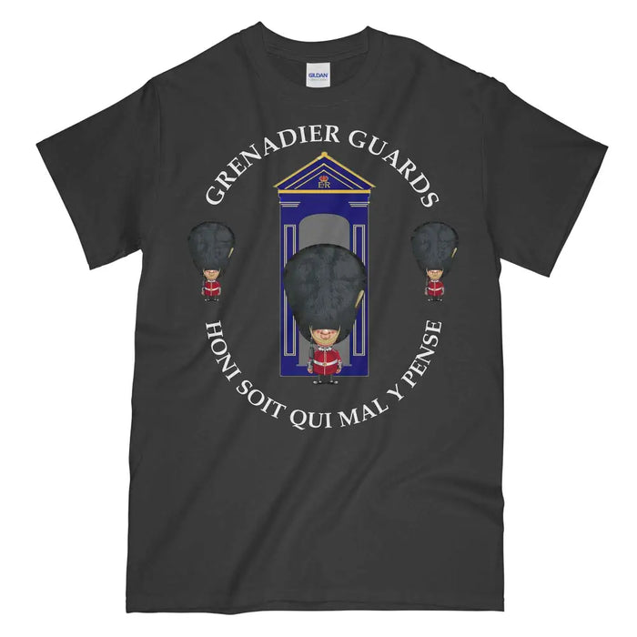 Grenadier Guards On Sentry Military Printed T-Shirt Small - 34/36’ / Charcoal