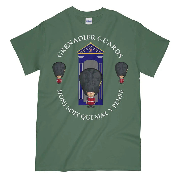 Grenadier Guards On Sentry Military Printed T-Shirt Small - 34/36’ / Green/Olive