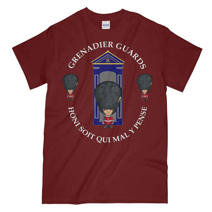 Grenadier Guards On Sentry Military Printed T-Shirt Small - 34/36’ / Maroon