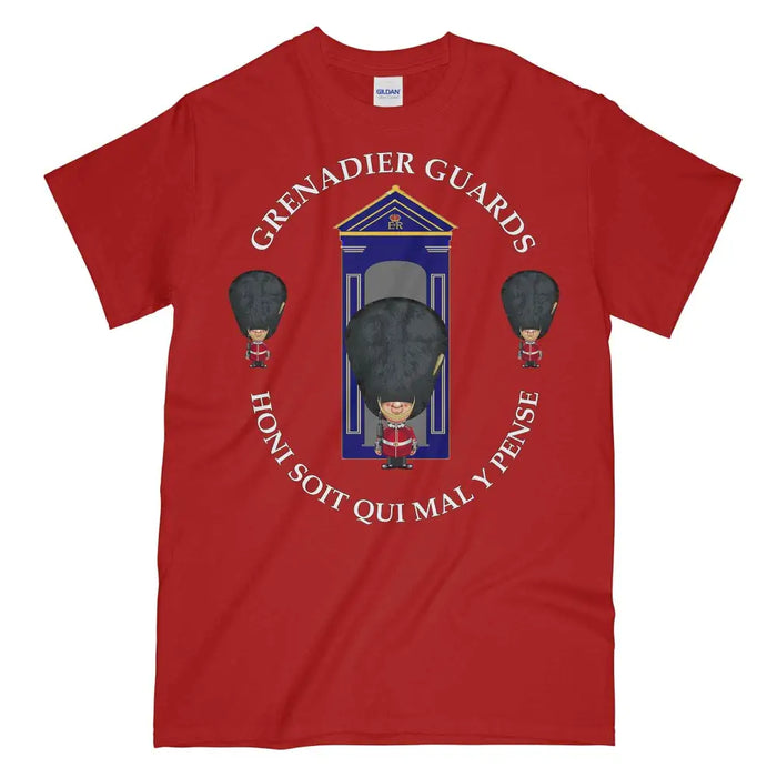 Grenadier Guards On Sentry Military Printed T-Shirt Small - 34/36’ / Red