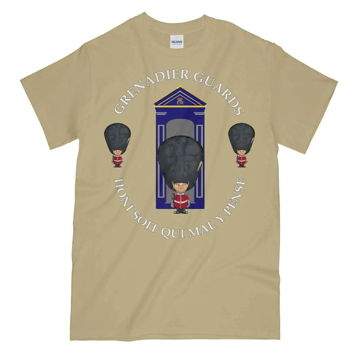 Grenadier Guards On Sentry Military Printed T-Shirt Small - 34/36’ / Sand