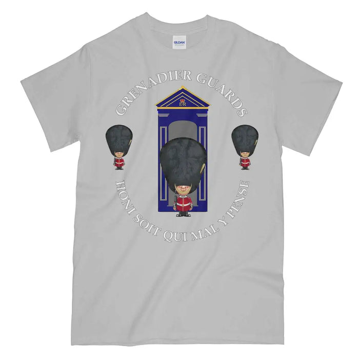 Grenadier Guards On Sentry Military Printed T-Shirt Small - 34/36’ / Sports Grey