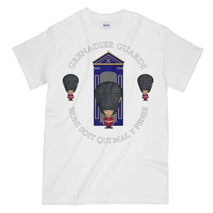 Grenadier Guards On Sentry Military Printed T-Shirt Small - 34/36’ / White