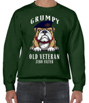 Grumpy Old Blues And Royals Veteran Front Printed Sweater