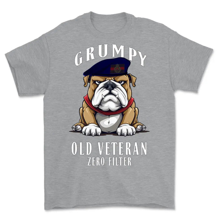 Grumpy Old Blues and Royals Veteran Printed T-Shirt