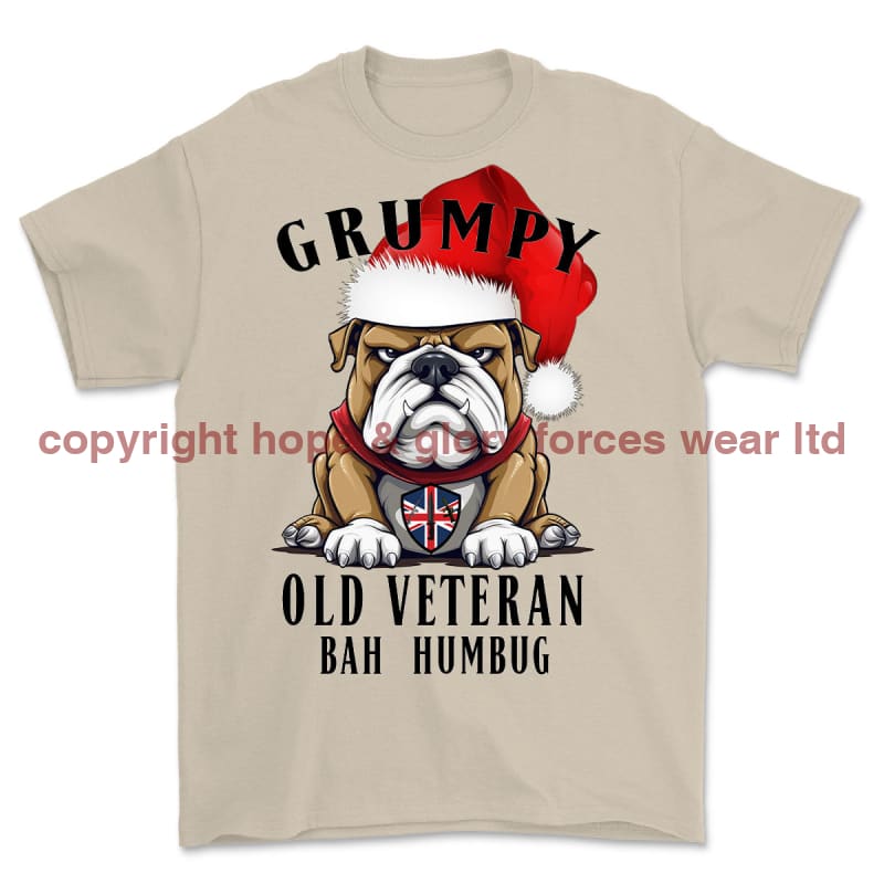 Grumpy Old British Veteran Christmas Printed T-Shirt