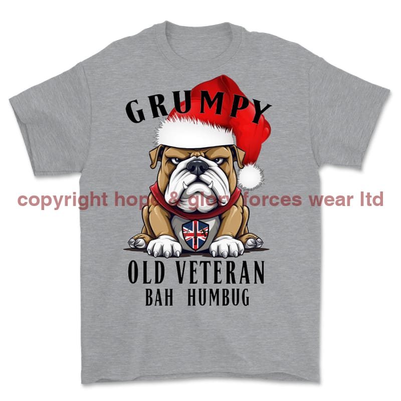 Grumpy Old British Veteran Christmas Printed T-Shirt