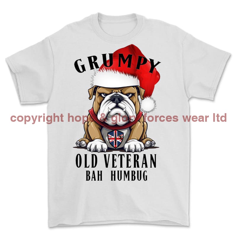 Grumpy Old British Veteran Christmas Printed T-Shirt