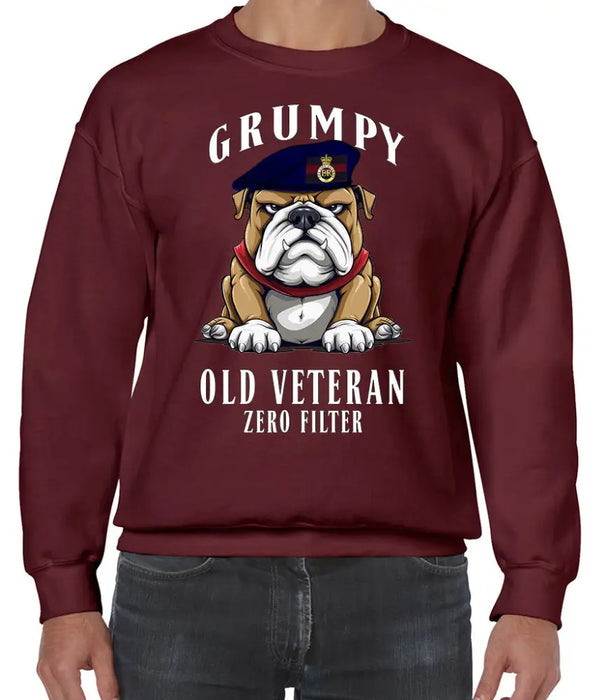 Grumpy Old Life Guards Veteran Front Printed Sweater