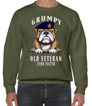 Grumpy Old Life Guards Veteran Front Printed Sweater