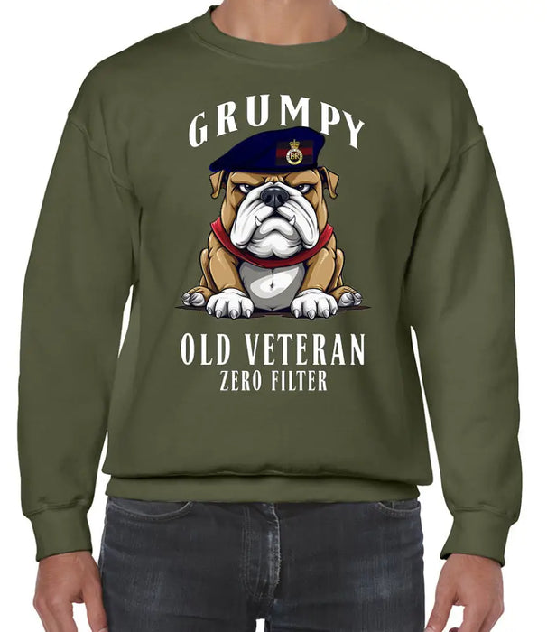Grumpy Old Life Guards Veteran Front Printed Sweater