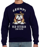 Grumpy Old Life Guards Veteran Front Printed Sweater