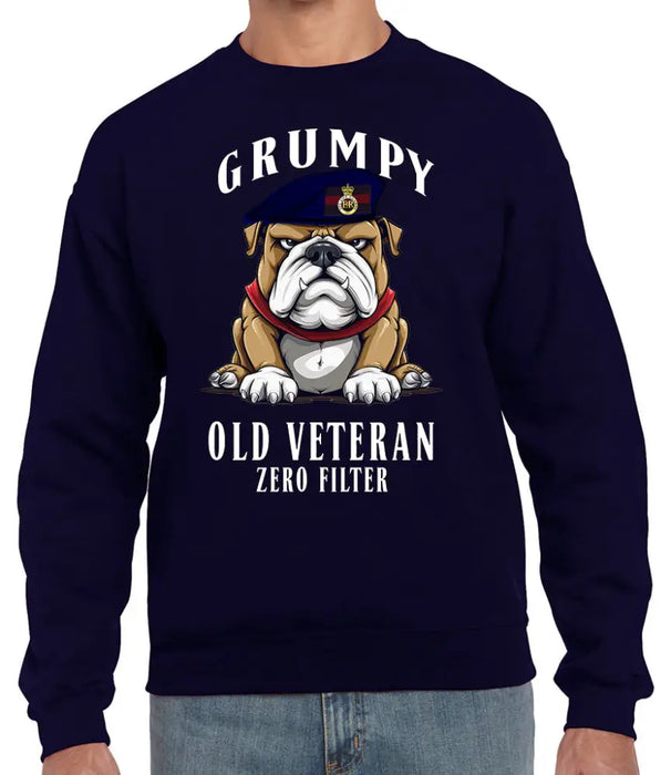 Grumpy Old Life Guards Veteran Front Printed Sweater