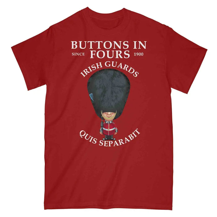 IRISH GUARDS BUTTONS IN FOURS Military Printed T-Shirt