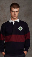 Irish Guards Panelled BRB Rugby Shirt Small - 36/38 Inch Chest / Blue-Burgundy-Blue Rugby Shirt