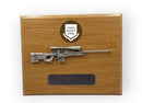 L115A3 SNIPER RIFLE and CAP BADGE Large Wooden Military Plaque