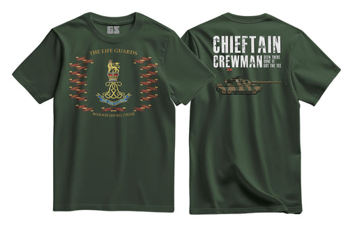Life Guards Battle Hons and Chieftain Crewman Printed T-Shirt