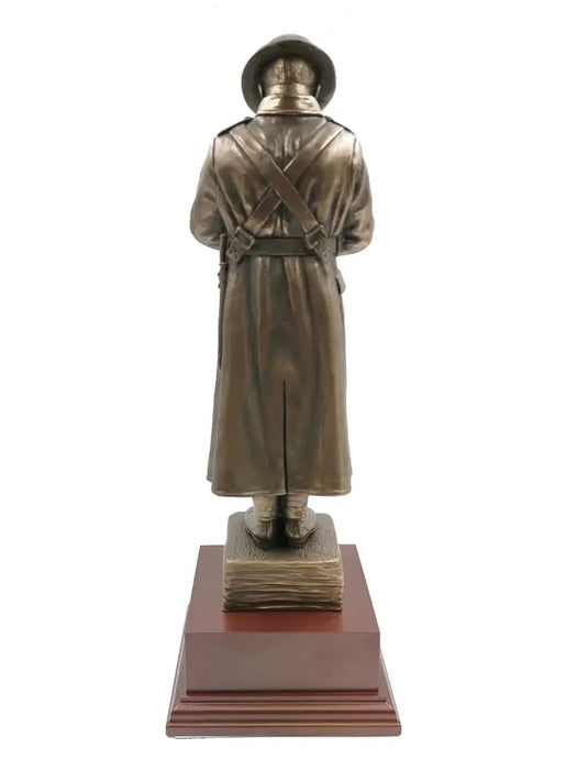 The Lone WW1 TOMMY Cold Cast Bronze Sculpture With Pewter Rifle