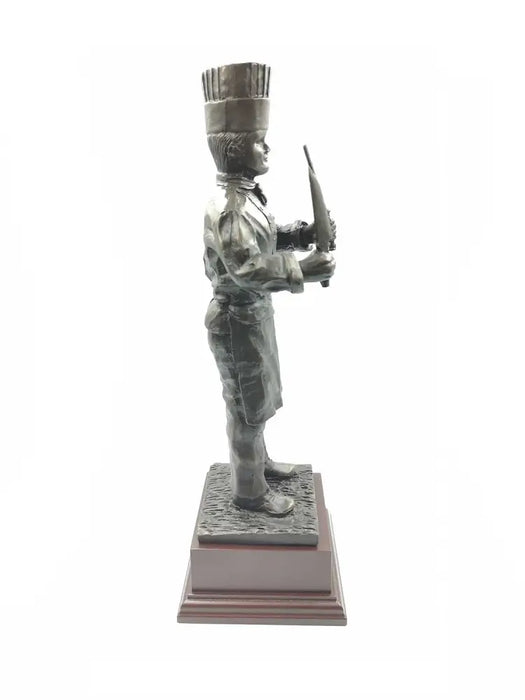 Military Chef in Cold Cast Bronze