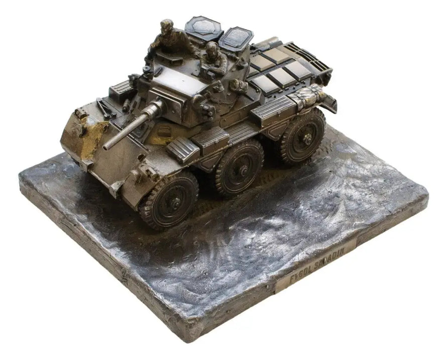 Military Statue - Saladin FV601 Armoured Car Cold Cast Bronze Military Statue