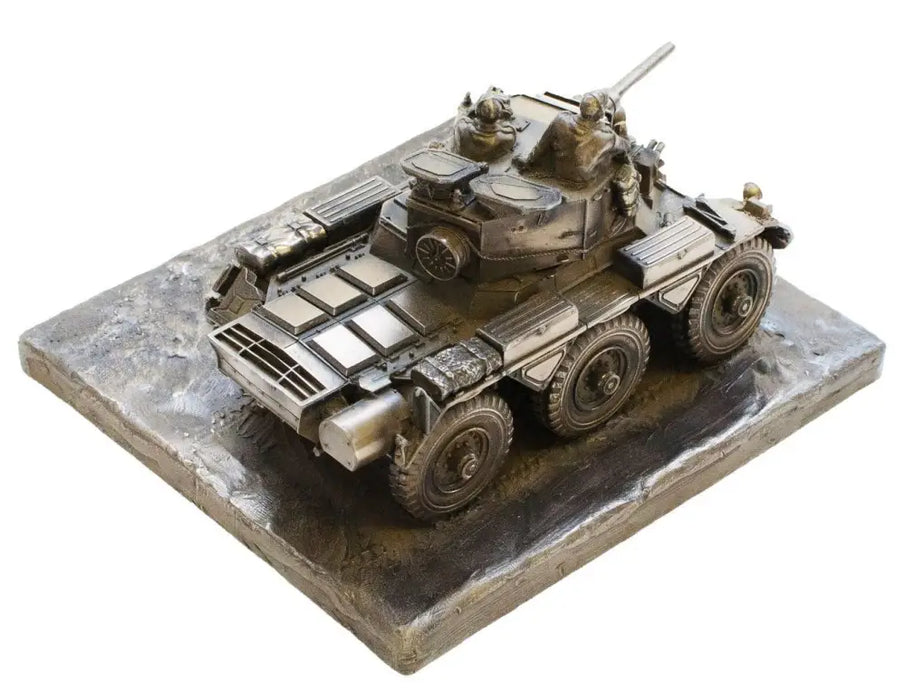 Military Statue - Saladin FV601 Armoured Car Cold Cast Bronze Military Statue